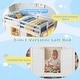 preview thumbnail 11 of 18, Gymax Twin Size Loft Bed w/ LED Lights 2 Doors Underbed Space &