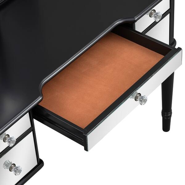 knee length dresses for ladies Soho Black Oak Veneer 2 Drawer Dressing Table