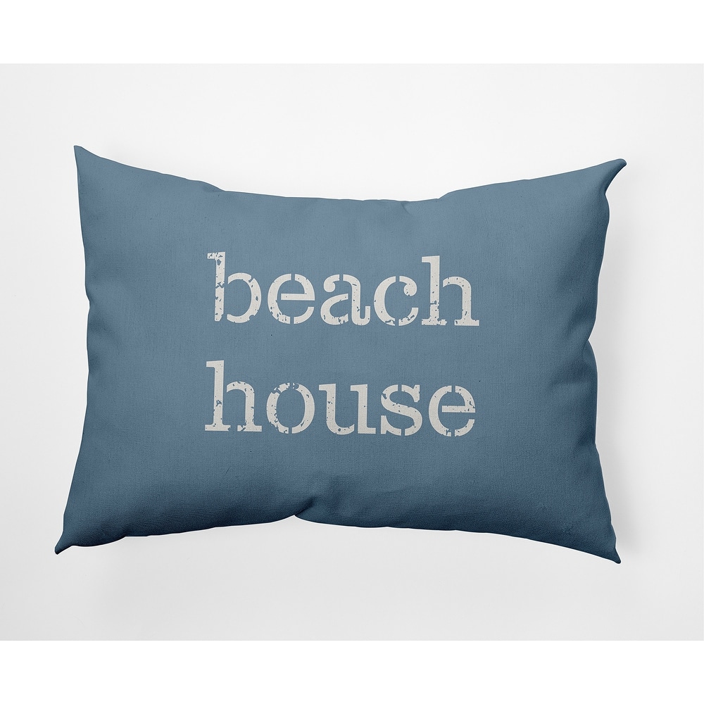 Beach House Nautical Indoor/Outdoor Throw Pillow