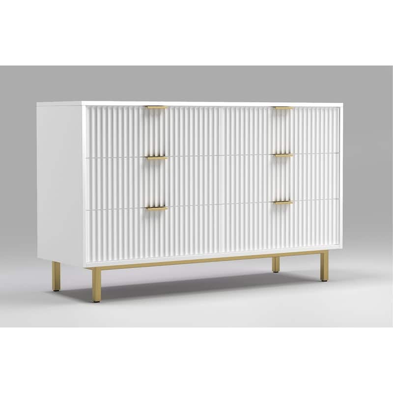 Origins by Alpine Casey 6 Drawer Dresser in White