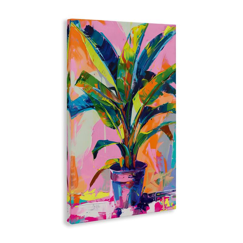 Stupell Vivid Saturated House Plant Canvas Wall Art Design By LSR Design Studio