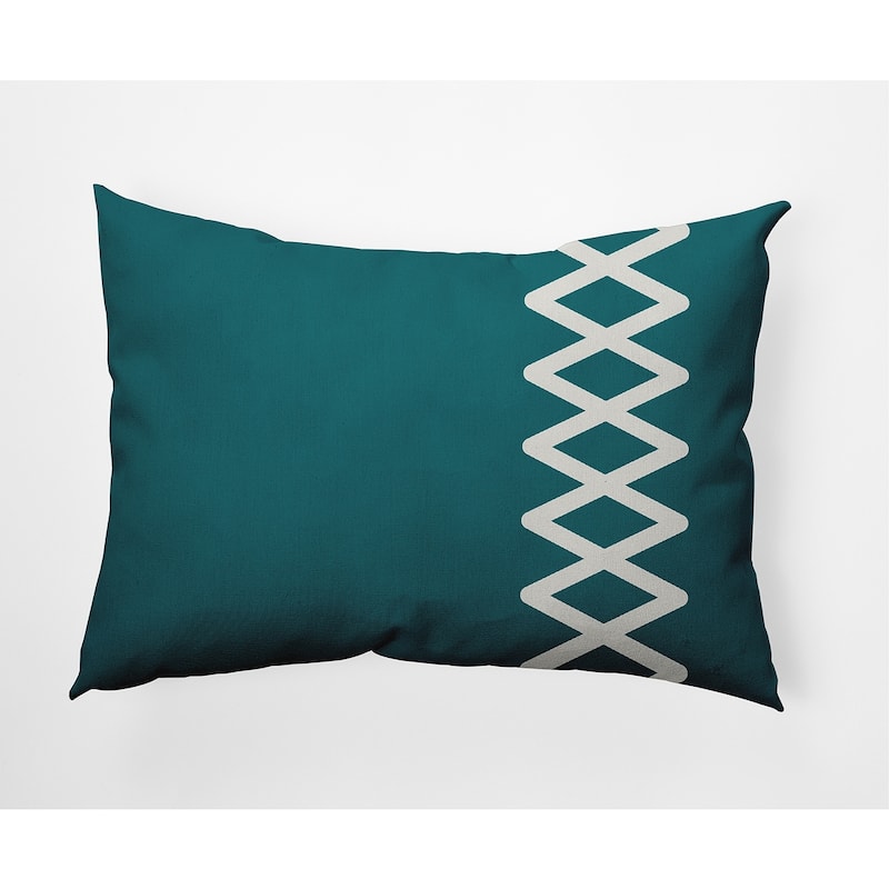 Zipper Stripe Nautical Decorative Indoor Pillow - 14" x 20" - Dusty Purple