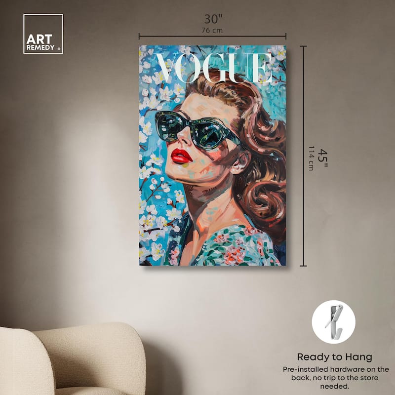 Autumn Blossom Icon Canvas by Art Remedy, Gallery Wrapped