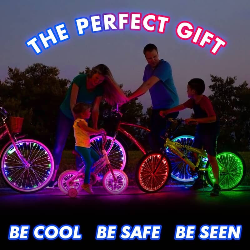 Activ Life LED Bike Wheel Lights (1 Tire, Red), Brighter & Visible for Safety & Style, Batteries Included