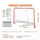 preview thumbnail 10 of 9, White Street Hockey Net with Orange Steel Frame Perfect for Indoor and Outdoor