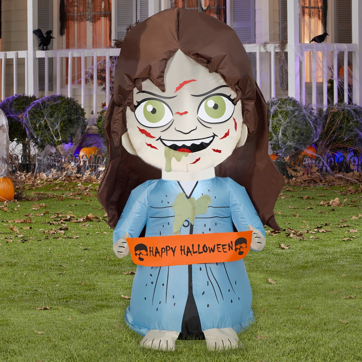 Gemmy Halloween Inflatable The Exorcist Stylized Regan, 3.5 ft Tall