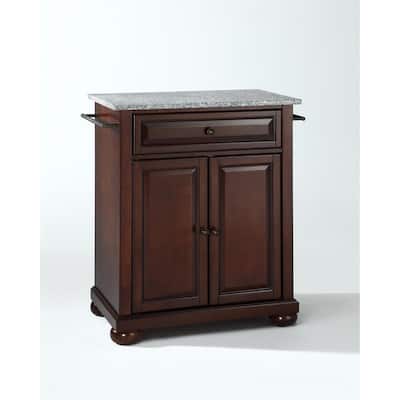 Kitchen Island Cart Granite Top Portable Kitchen Storage Island Modern Kitchen Furniture White Gray