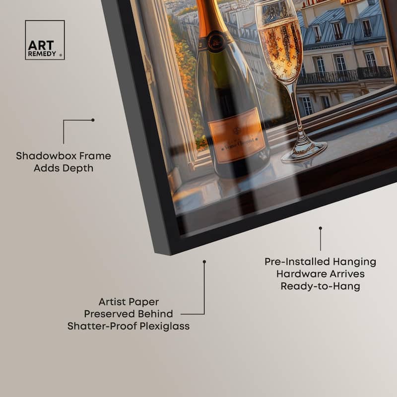 Classy Drink in Paris Shadowbox by Art Remedy