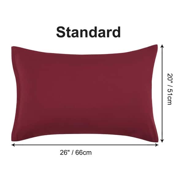 dimension image slide 19 of 39, 2 Pcs Zippered Pillowcases, Brushed Microfiber Pillow Case Cover