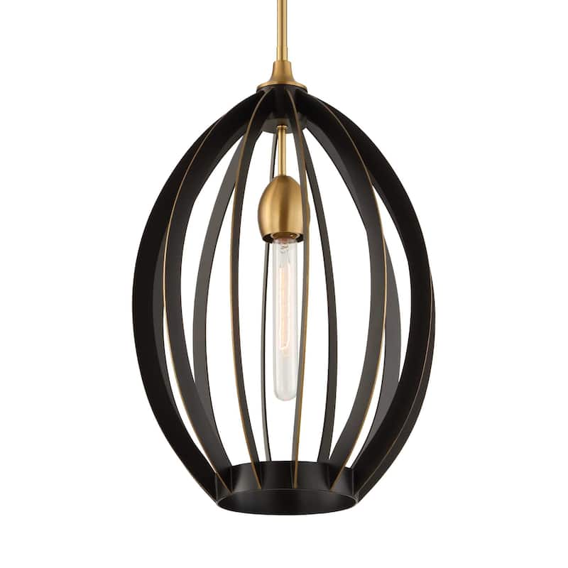 Uttermost Darby 1 Light Architectural Oval Pendant - 14"W x 14"D x 21.75"H