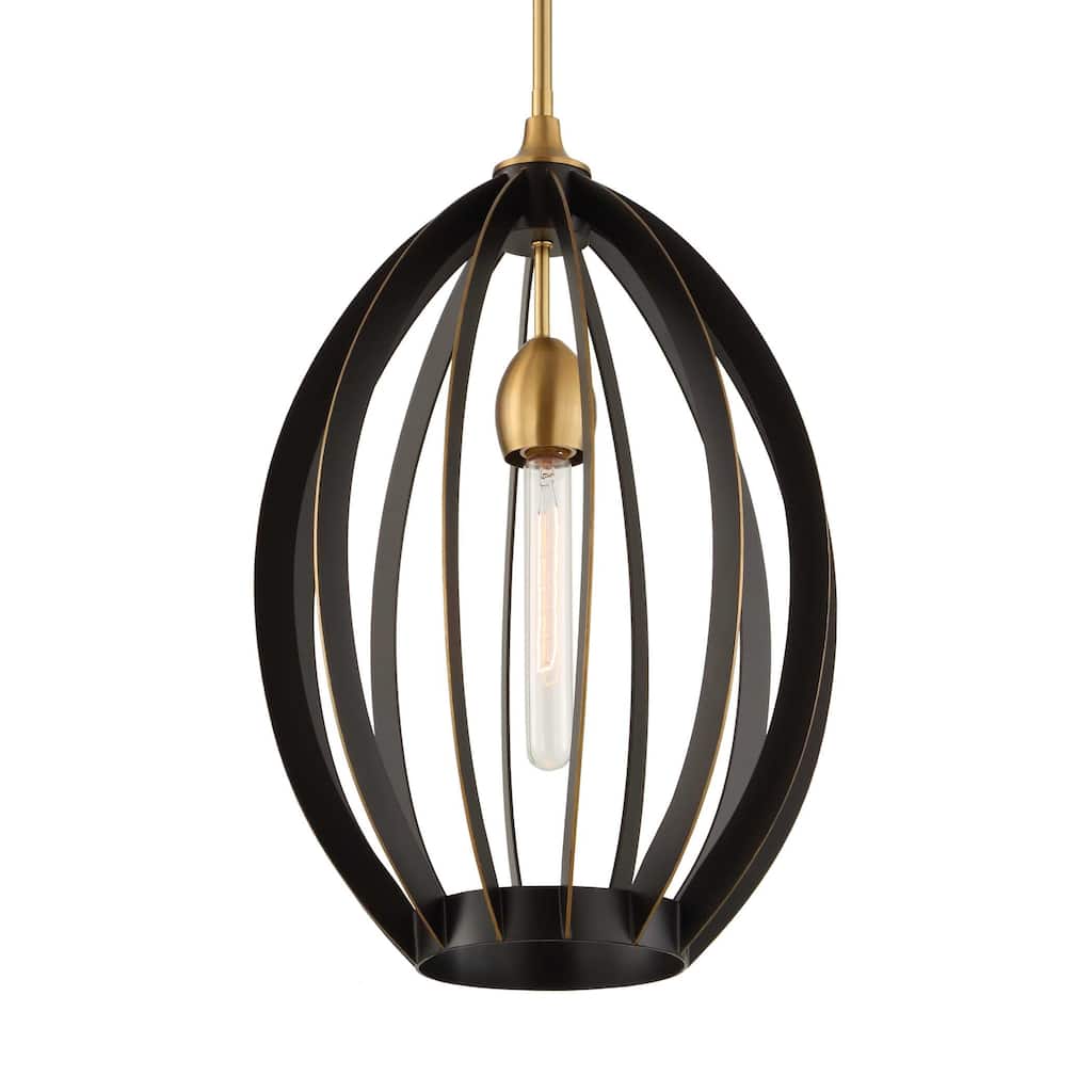 Uttermost Darby 1 Light Architectural Oval Pendant - 14"W x 14"D x 21.75"H