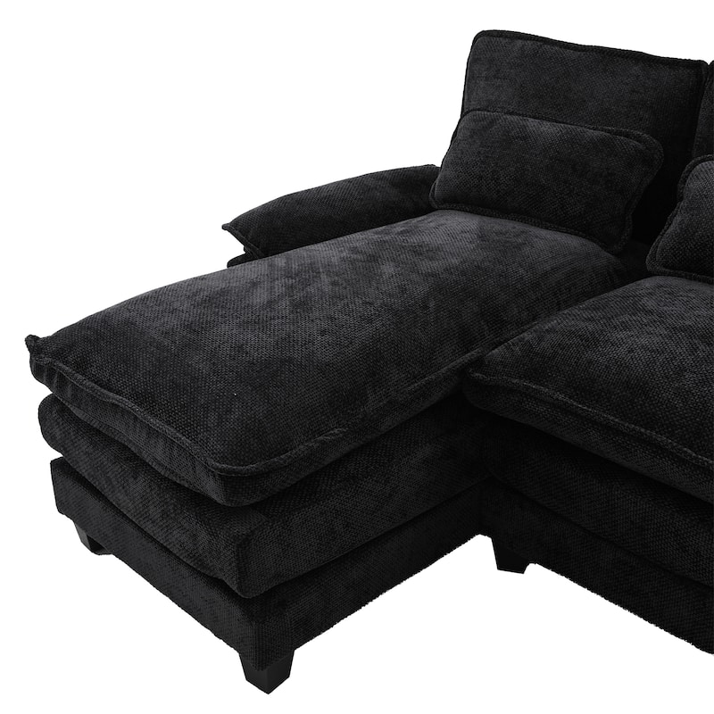 GDFStudio - Lara 106" U Shape Sectional Sofa Cloud Couch for Living Room