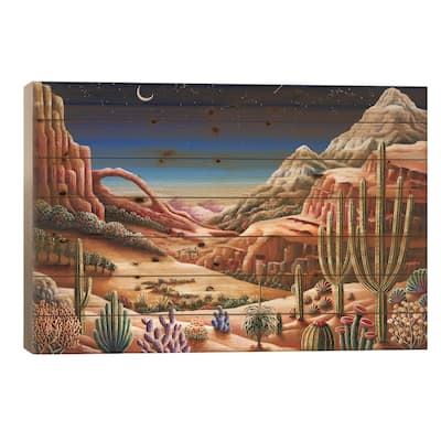 Heavens Window Print On Wood by Andy Russell - Multi-Color
