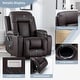 preview thumbnail 38 of 52, EROMMY Oversized Power Lift Recliner with Massage & Heat – PU Leather Chair with Pockets, Cup Holders & USB Port
