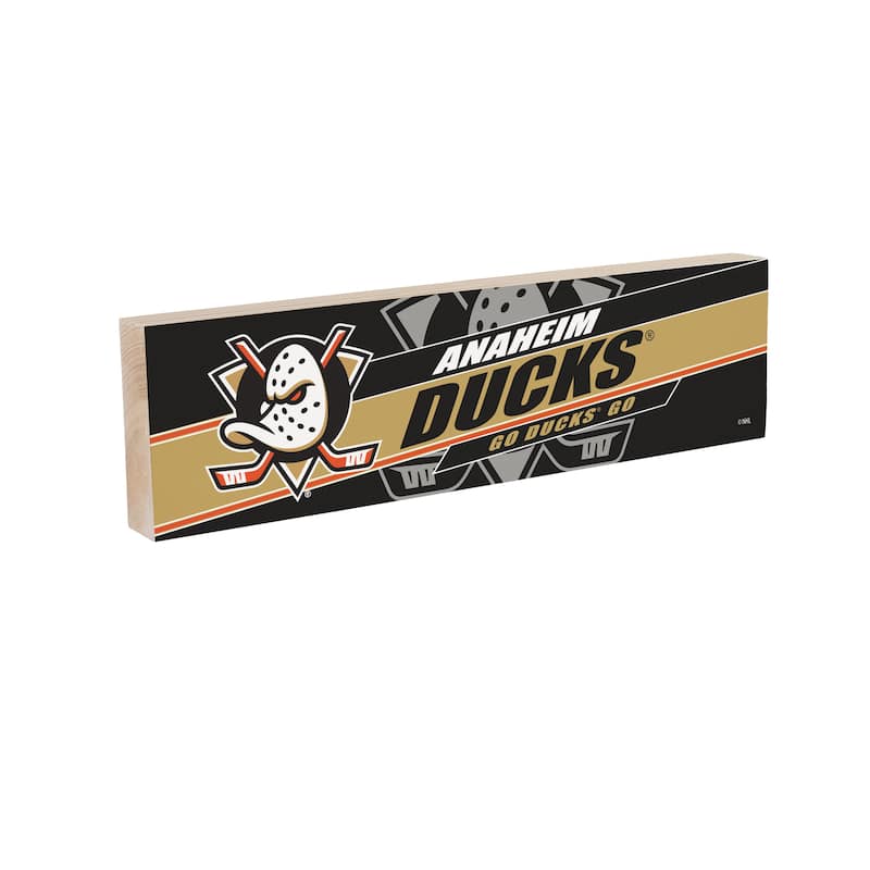 Anaheim Ducks Wooden Tabletop Mantel Shelf Sign