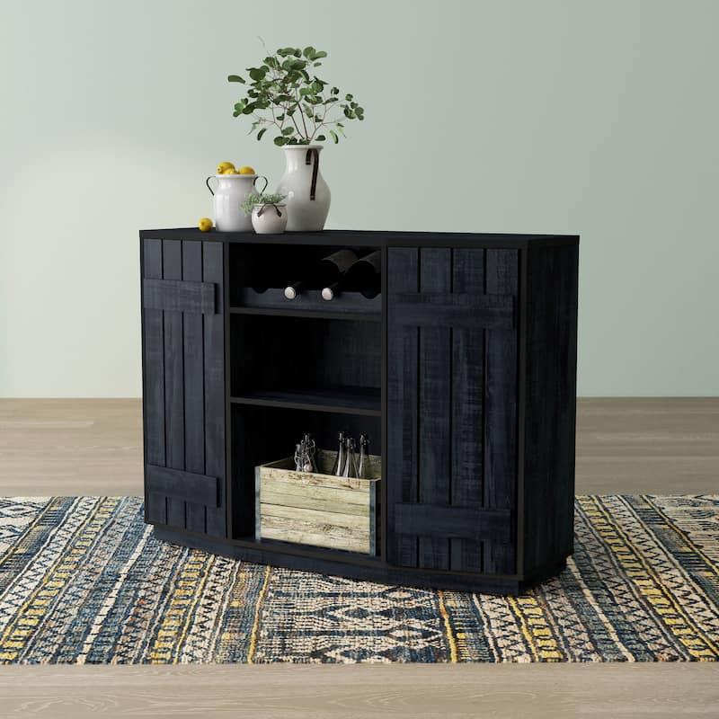 DH BASIC Rustic Navy Blue 4-bottle Buffet Cabinet (47-inch) by Denhour
