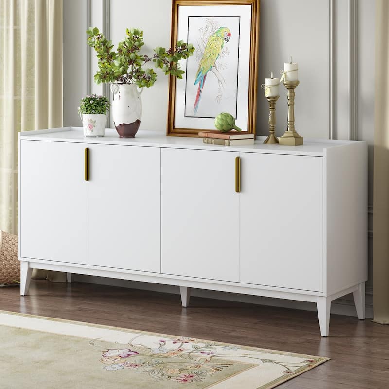 63 Inch MDF Sideboard with Adjustable Shelves - 63.00" x 15.60"