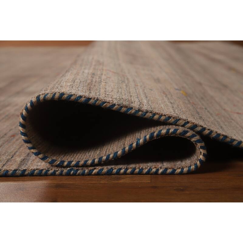Hand Knotted Oriental 100% Wool Carpet Tribal Tribal Brown Gabbeh Area Rug - 11' 7'' X 9' 0''