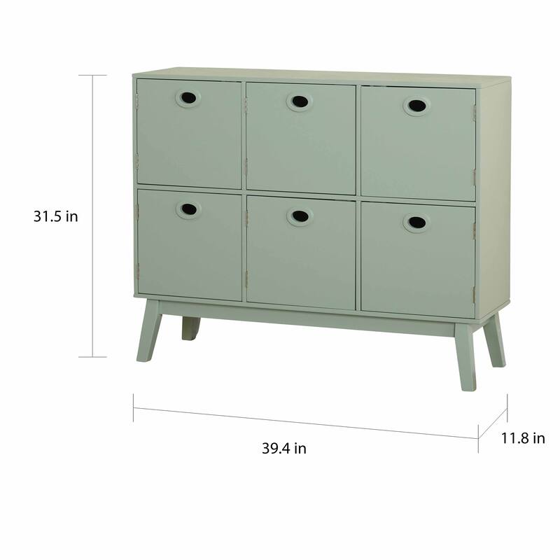 Simple Living Jamie Mid-century Modern 6-door Storage Cabinet