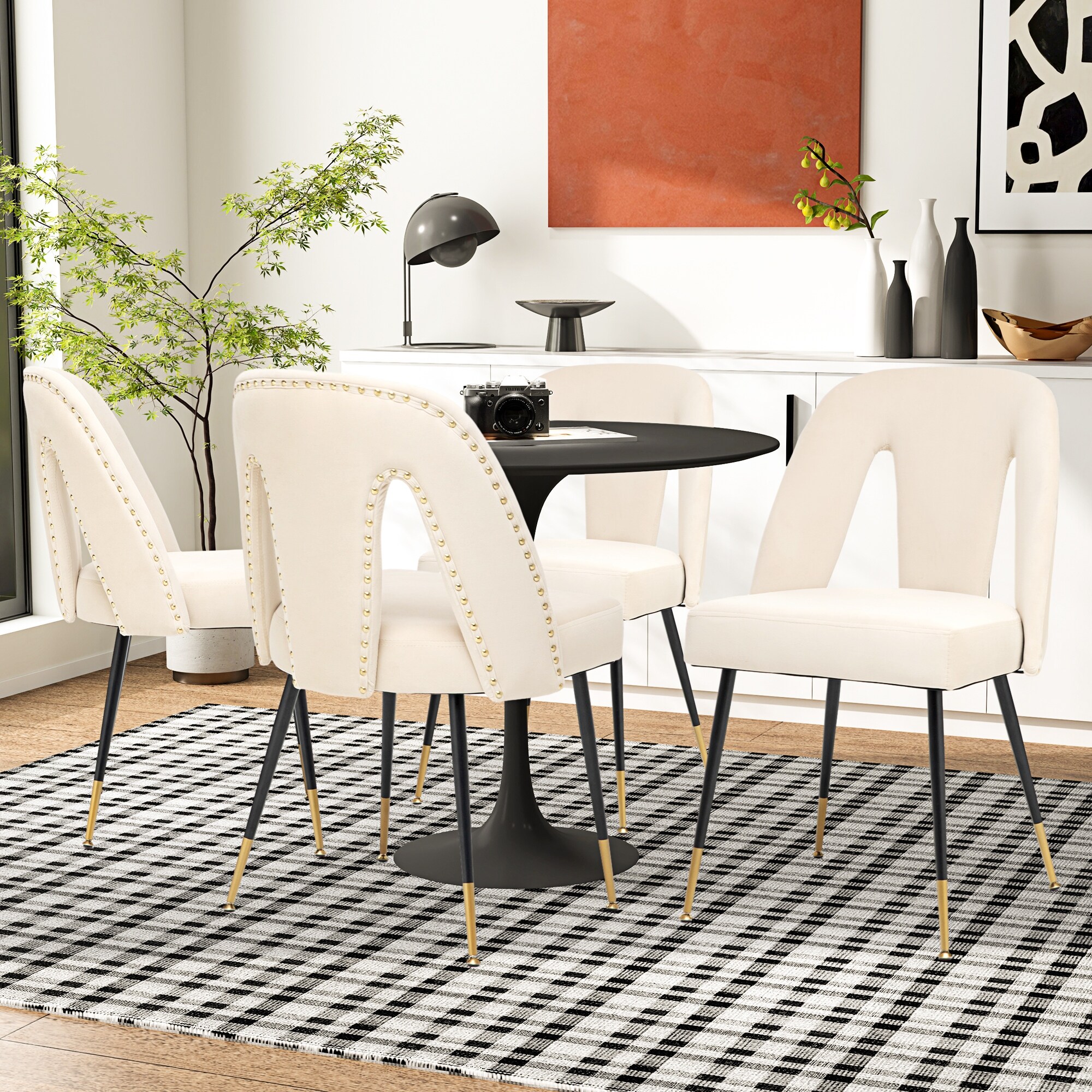 Low back velvet dining chairs sales