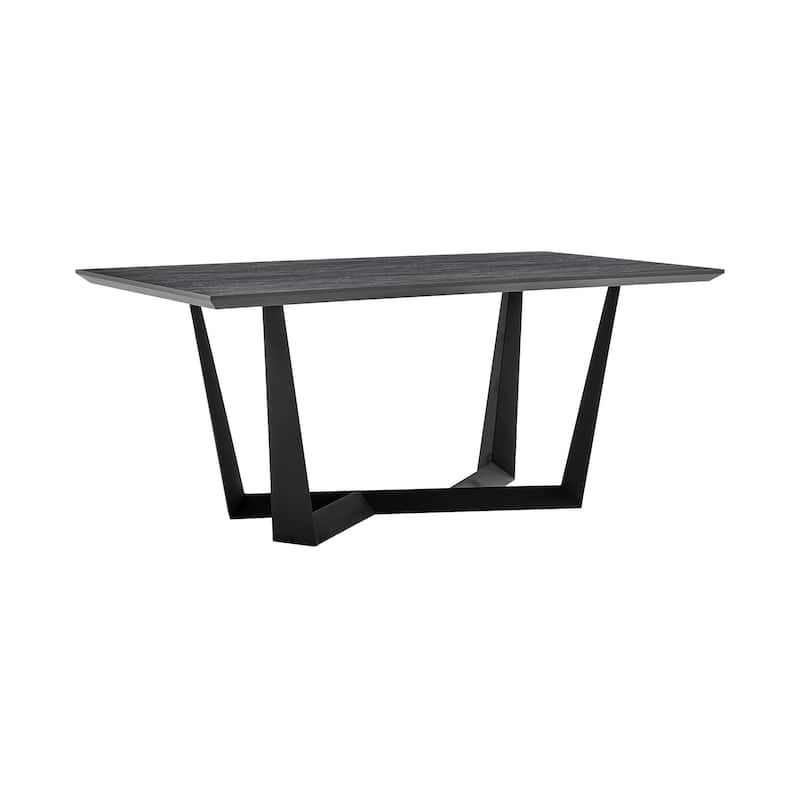 Radford Light or Dark Gray Rectangle 71" Dining Table with Black Base