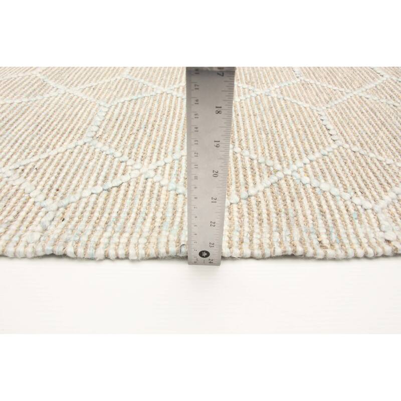 ECARPETGALLERY Braid weave Sienna Grey Wool Rug - 5'0 x 7'4