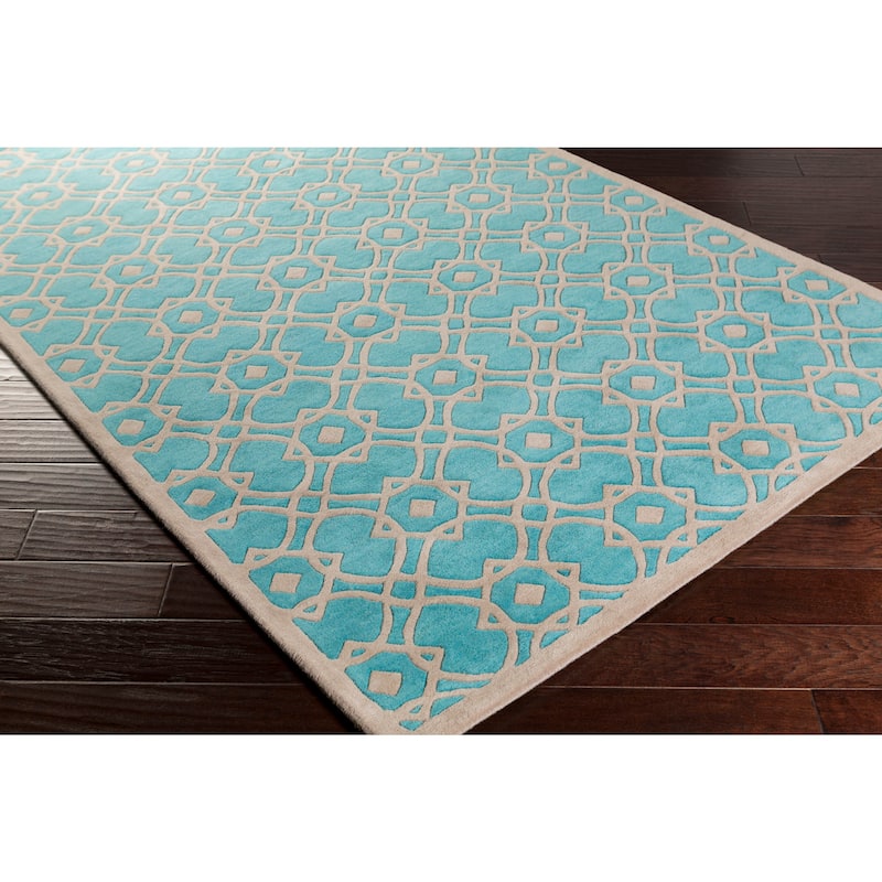 Hand-tufted Karen Contemporary Geometric Wool Area Rug