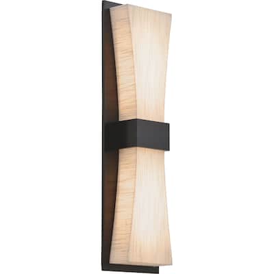 Aberdeen 6-inch Espresso LED Wall Sconce, Jute Shade
