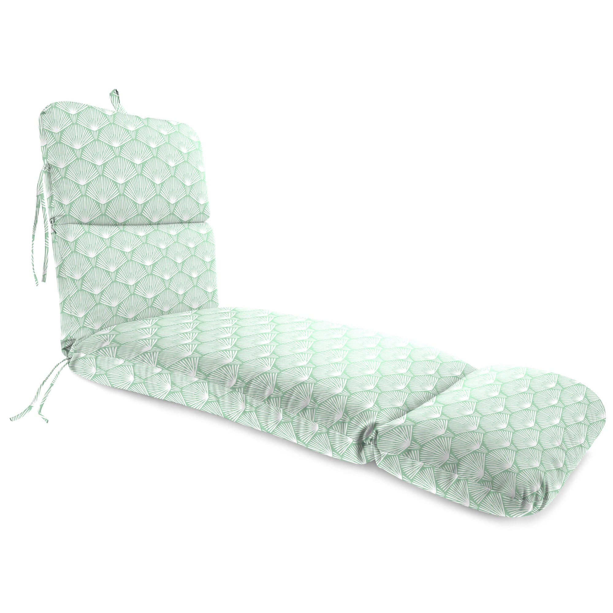74" x 22" Outdoor Chaise Lounge Cushion with Ties and Loop - 74'' L x 22'' W x 5'' H