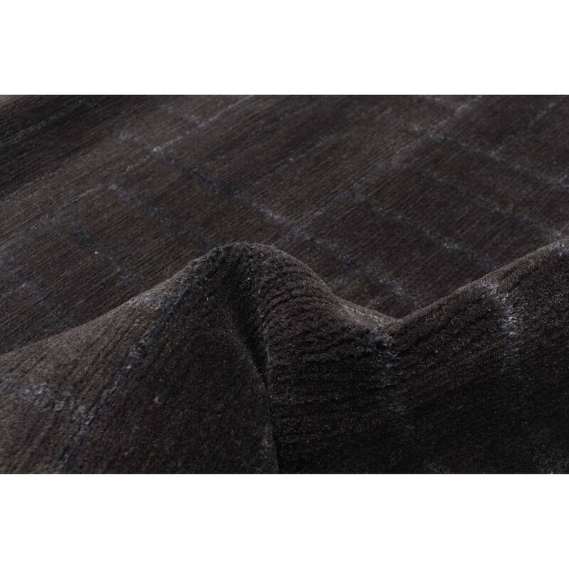 ECARPETGALLERY Hand-knotted Opulence Grey Wool Rug - 2'8 x 10'1
