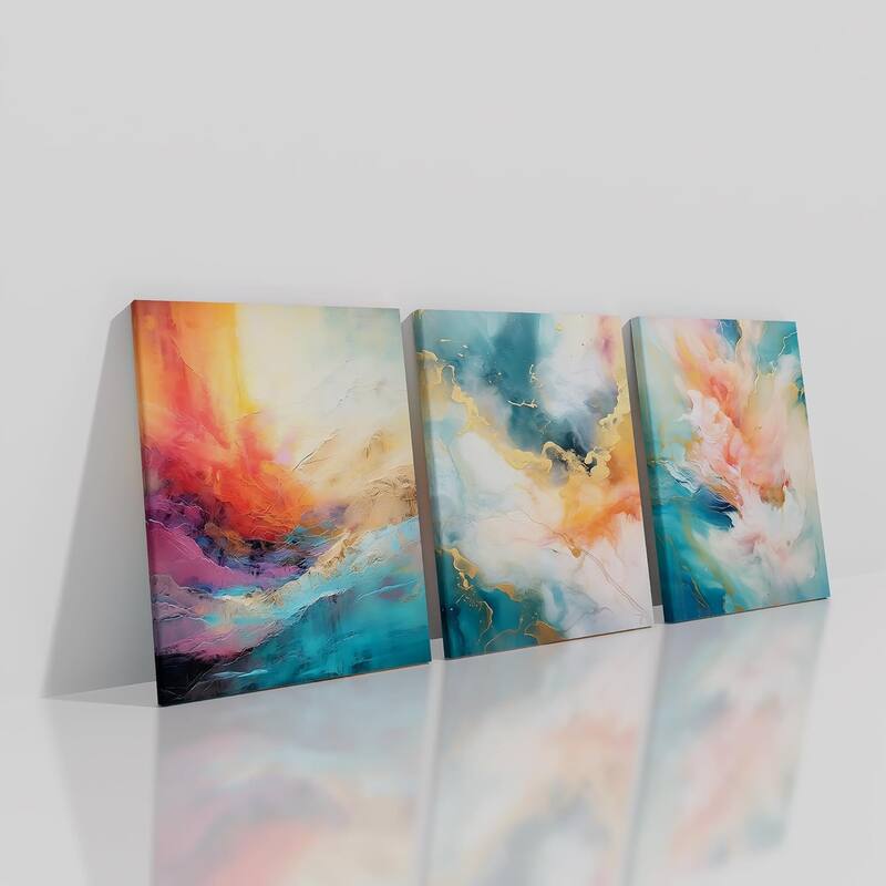 Abstract Canvas Wall Art Colorful Picture Painting - 12 x 16