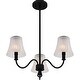 preview thumbnail 4 of 5, McKinney 3-Light Matte Black Chandelier