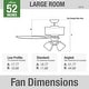 preview thumbnail 18 of 19, Hunter 52" Newsome Ceiling Fan with 3-Light LED Light Kit and Pull Chain - Traditional