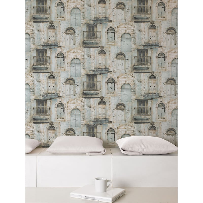 Galerie Wallcoverings Global Fusion Villiage Doors Non-woven Matte Wallpaper Roll