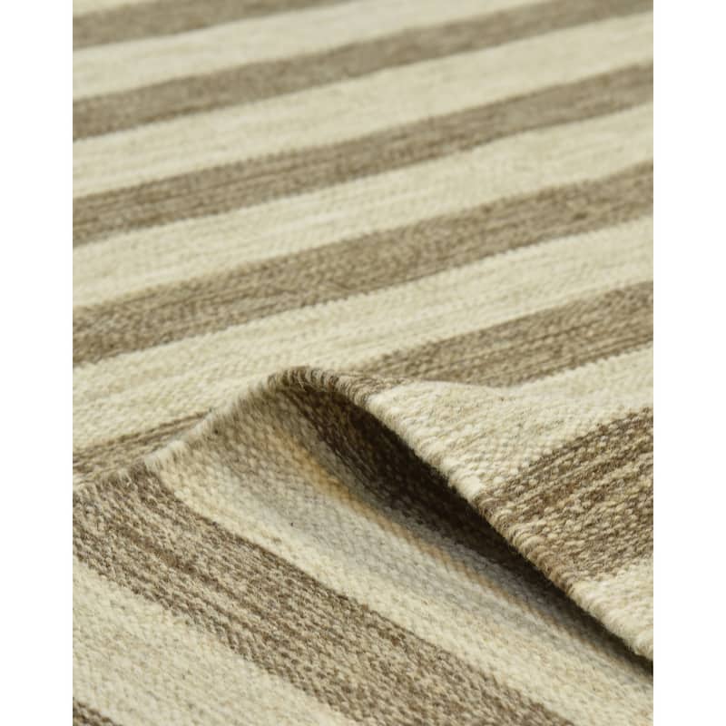 Overton Handmade Modern Contemporary Striped Area Rug