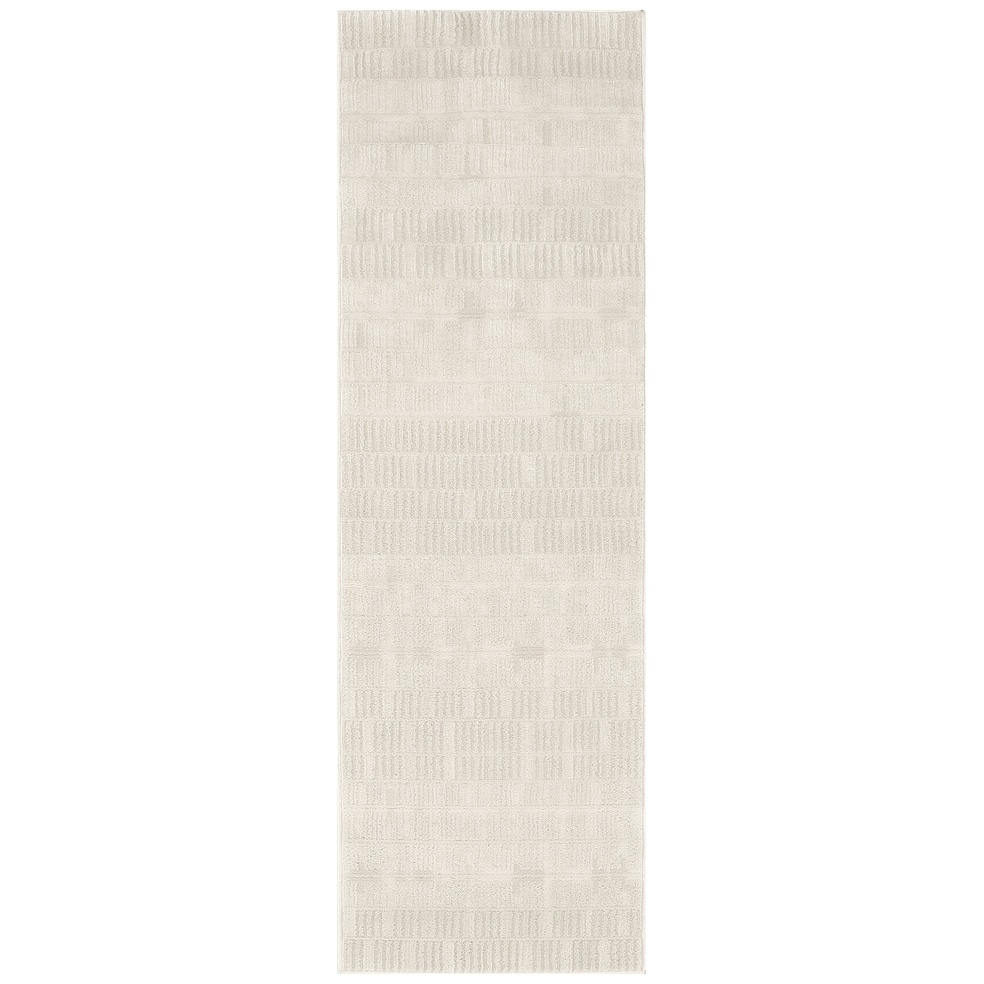 Nourison Nordic Indoor only Cream / Ivory Abstract Area Rug