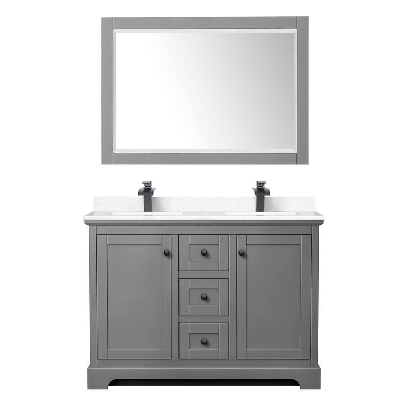 Wyndham Collection Avery 48" Free Standing Double Basin Vanity Set