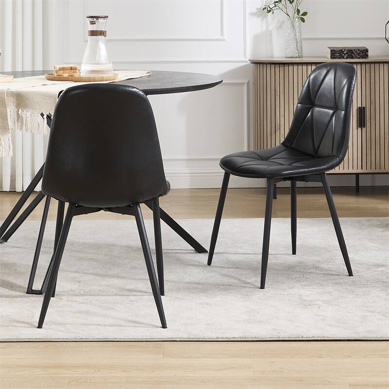 Dining Chairs Set of 2,Upholstered Faux Leather Dining Room Chairs