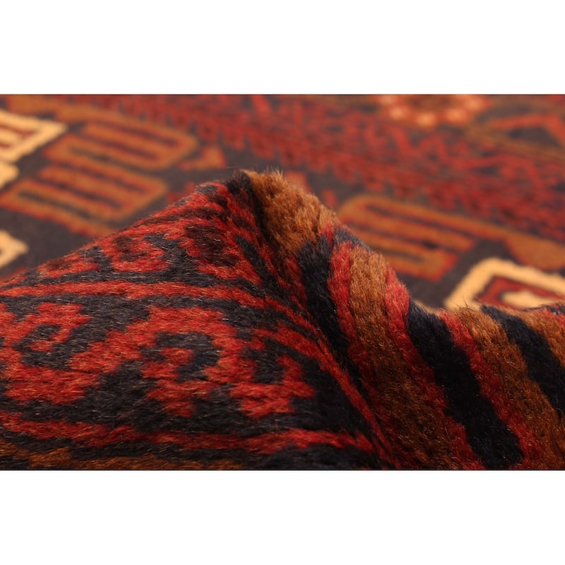 ECARPETGALLERY Hand-knotted Baluch Dark Navy Wool Rug - 3'4 x 6'3