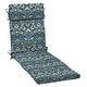 preview thumbnail 1 of 24, Arden Selections Aurora Damask Outdoor Chaise Lounge Cushion 72 in L x 21 in W x 2.5 in H - Sapphire Blue Leala Damask