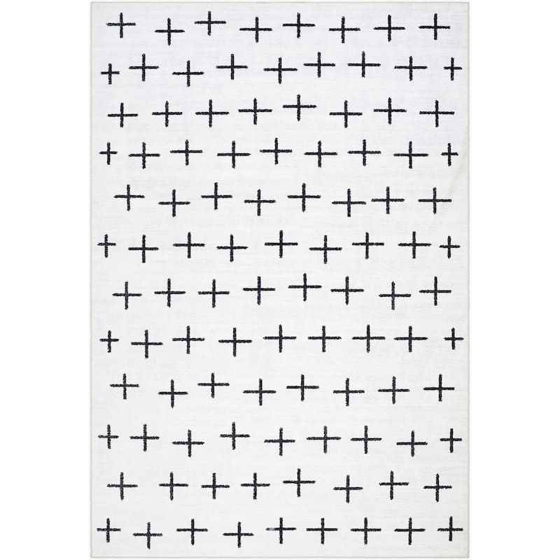 Livabliss Lavable Global Geometric Washable Area Rug