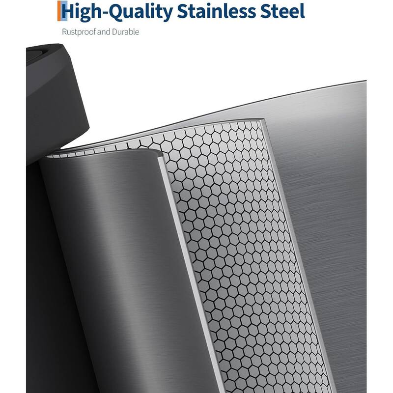 21 Gallon (80 Liter) Stainless Steel Kitchen Trash Can - Soft-Close Lid