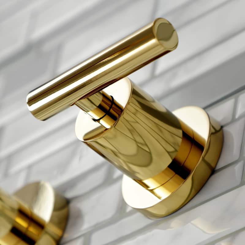 Manhattan Two-Handle 3-Hole Wall Mount Bathroom Faucet