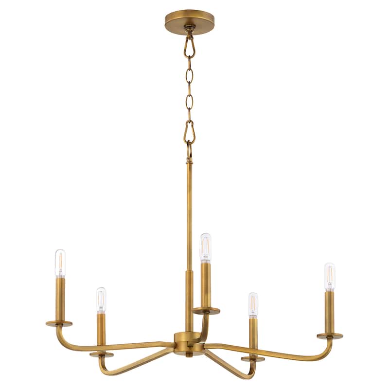 Quorum International 6307-5 Rutherford 5 Light 25" Wide Taper Candle