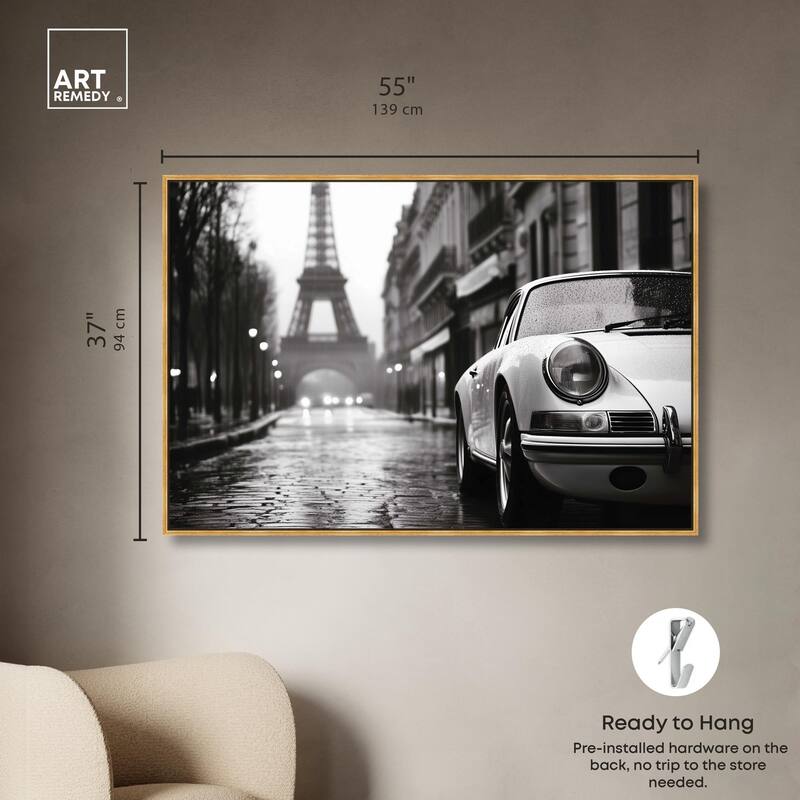 Rainy Day Paris Canvas by Art Remedy