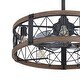 preview thumbnail 62 of 191, 16.5"/18.5"/20"/23.6"/24"/28" Vintage Distressed White Low Profile Caged Ceiling Fan with Light and Remote (7/6/5/3-Blade)