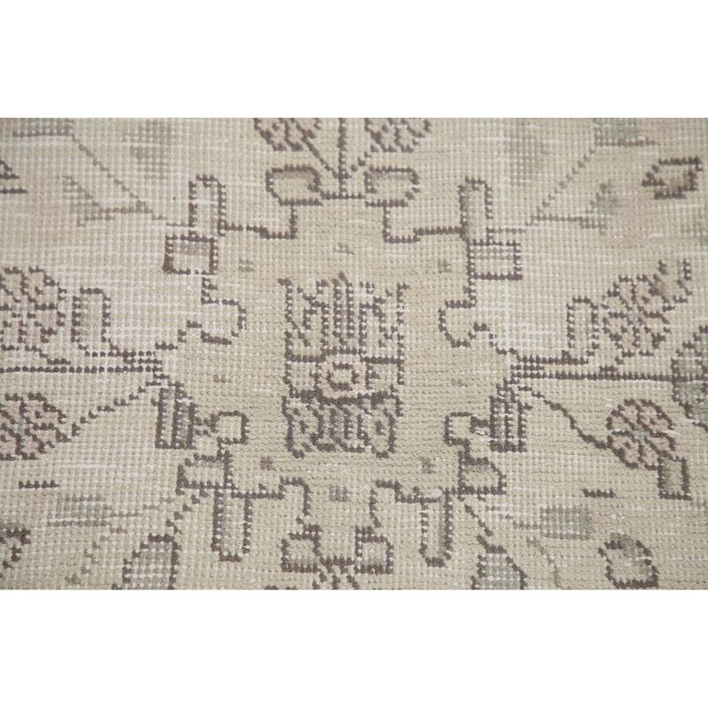 Hand Knotted Oriental 100% Wool Carpet Traditional Floral Beige & Ivories Tabriz Area Rug - 12' 6'' X 9' 6''