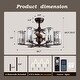 preview thumbnail 3 of 21, 6-Light Smart Crystal Column Caged Ceiling Fan Light - 27 inch-6 Lights