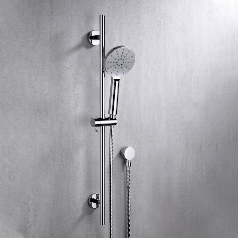 Luxier SB01-30 30 in. Adjustable Slide Bar for Handheld Showerheads - Chrome