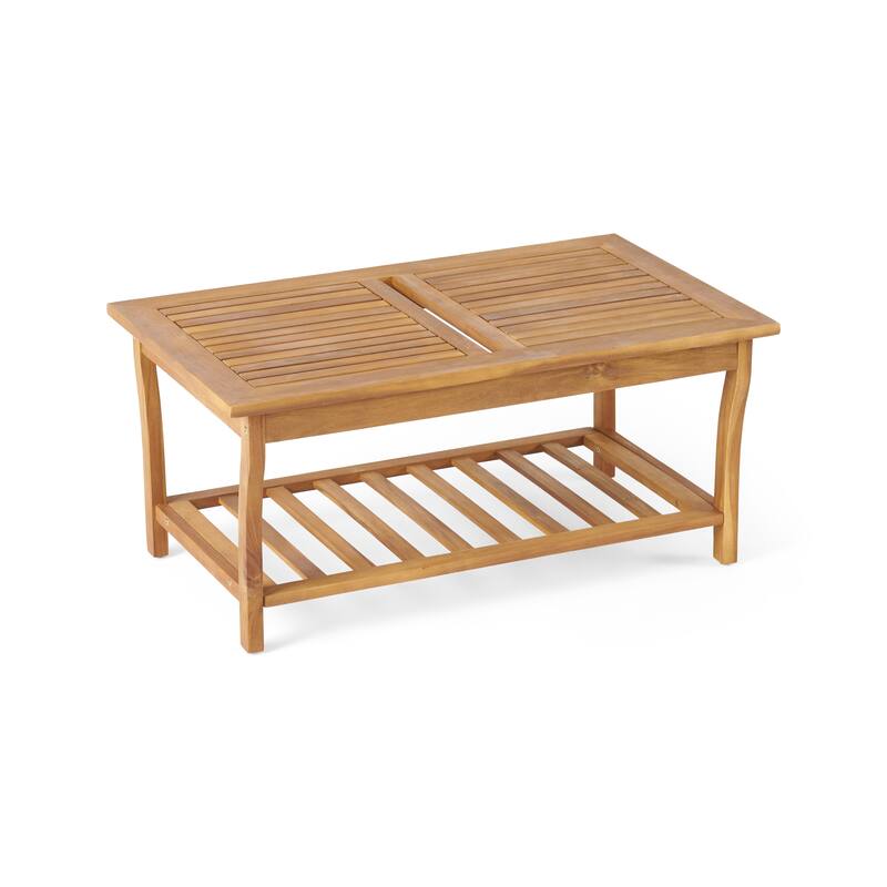 Anmytek 3 Piece Modern Acacia Wood Outdoor Patio Seating Set Weather Resistant